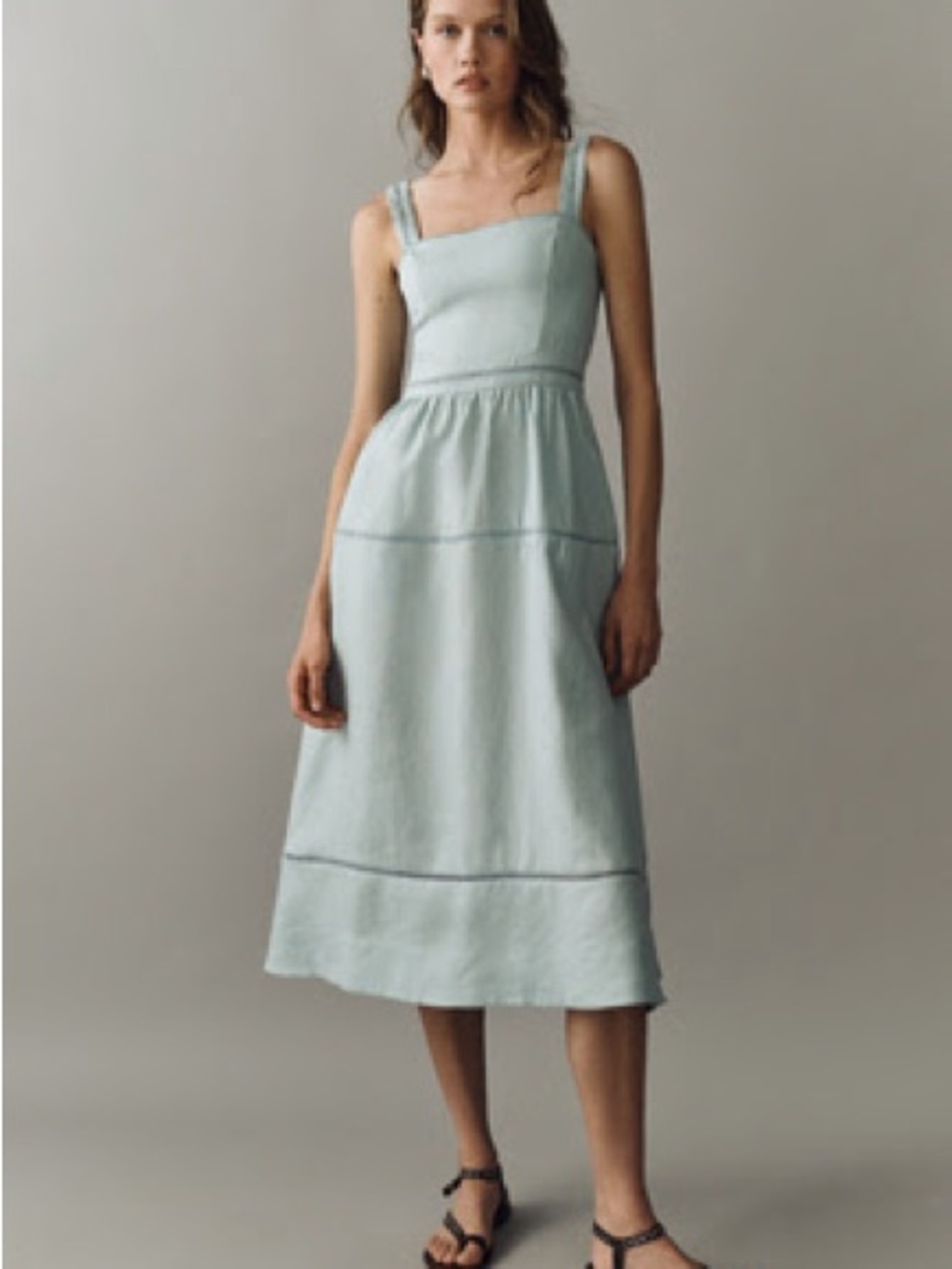 Reformation Everett Linen Midi Dress